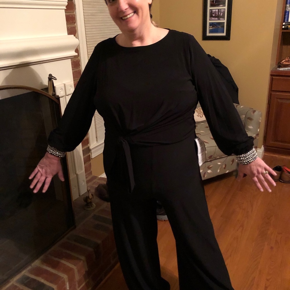 Fun, dressy, one-piece pants outfit from Macy’s!